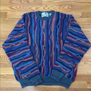Coogi Inspired Multicolor Striped Sweater